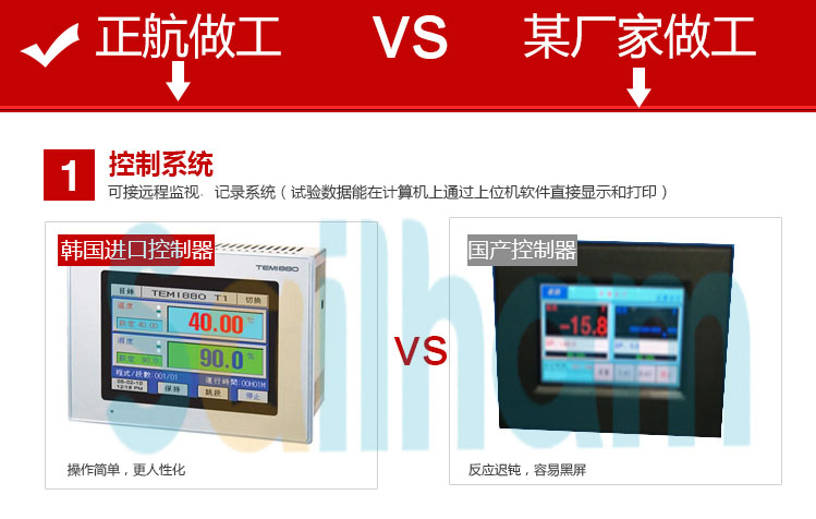 恒溫恒濕試驗(yàn)箱燈管對比